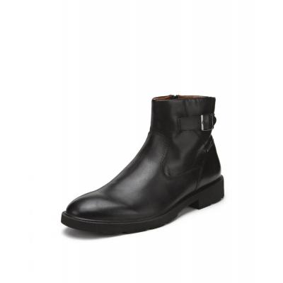 Men in black was simple buckle for a comfortable low heels boots