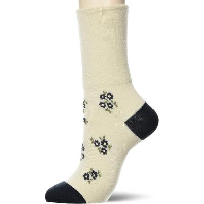 Light beige floral image medium size socks